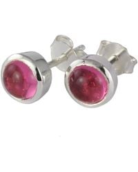 The Jewellery Store London - October Birthstone Earring Studs- Tourmaline Gemstone - Lyst