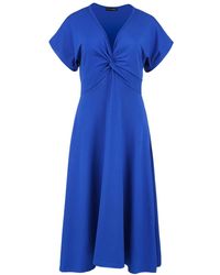 Conquista - Royal Knot Detail Midi Dress - Lyst
