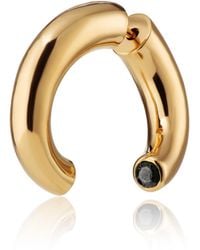 Scream Pretty - Sparkle Single Split Hoop Earring With Stone - Lyst