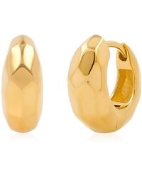 Cote Cache - Eclipsia Faceted Huggie Hoop Earrings - Lyst