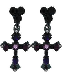 Vickisarge - The Cross Earrings - Lyst
