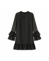 Yumi' - Foil Print Tunic With Flared Sleeves - Lyst