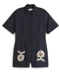 Thinking Mu - Fish Roberta Hand Embroidered Jumpsuit - Lyst