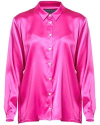 Helen Mcalinden - Elsie Cyclamen Silk Utility Shirt - Lyst