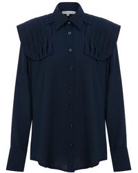Maan Istanbul - Oversize Dark Silk Shirt - Lyst