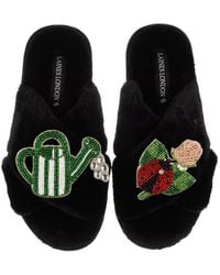 Laines London - Classic Laines Slippers With The English Garden Brooches - Lyst