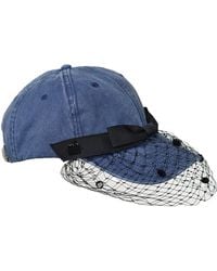 Misa Harada Millinery - Gigi Veiled Baseball Cap - Lyst
