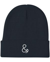 Anchor and Crew - Ampersand Signature Cotton Blend Embroidered Beanie - Lyst