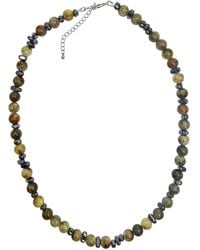 Farra - Garnet With Hematite Short Necklace - Lyst