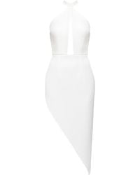 Nomi Fame - Pamela Halter Neck Dress With Asymmetric Skirt - Lyst
