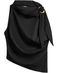 Nocturne - Asymmetric Buckle-Detail Blouse - Lyst