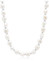 Nialaya - Baroque Pearl Necklace With - Lyst