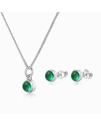 The Jewellery Store London - May Birthstone Jewellery Set With Emerald - Lyst