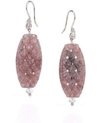 Jaredjamin - Trellis Carved Sandstone One-Of-A-Kind Dangle Earrings - Lyst