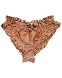CREASE - Silk Scalloped Briefs - Lyst