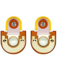 Gissa Bicalho - Handmade Acrylic Earring Short Tikal Topaz - Lyst