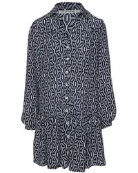 Conquista - Print Dress With Buttons - Lyst