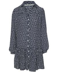 Conquista - Print Dress With Buttons - Lyst