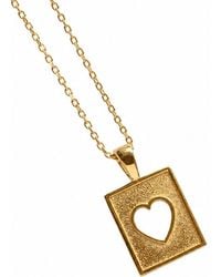 Cier - Heart Frame Necklace - Lyst