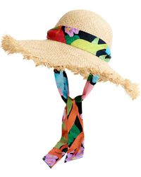 Lost Pattern - Cartagena Straw Hat With Ribbon Tie - Lyst