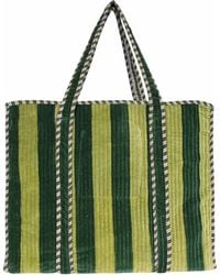 Conscious Yoga Collective - The Striped Velvet Tote - Lyst