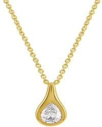 Artisan - 14K Pear Diamond Teardrop Pendant Necklace - Lyst
