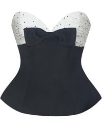 Miss Circle New York - Ulrike & Polka Dot Sweetheart Peplum Top - Lyst