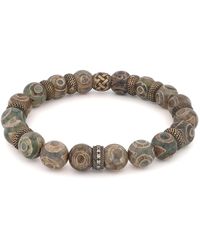 Ebru Jewelry - Inner Power Bronze & Nepal Beaded Bracelet - Lyst