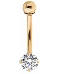 Zahav Jewelry - 10K Solid 14G Round Cz Belly Ring - Lyst