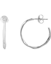 Auree - Ronda Piccolo Polished Sterling Hoop Earrings - Lyst