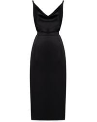 UNDRESS - Kamea Satin Cowl Neck Midi Dress - Lyst
