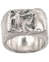 De Roms - The Apex Molten Signet Statement Ring - Lyst