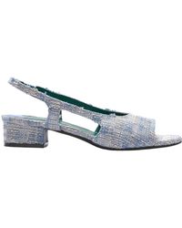 Florrie London - Laura Tweed Block Heel Slingback Sandal - Lyst