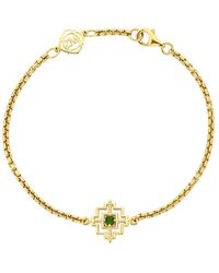 Zoe & Morgan - Centred Bracelet Chrome Diopside - Lyst