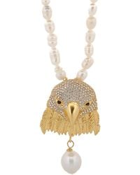 Ebru Jewelry - Majestic Eagle Pearl Statement Necklace - Lyst