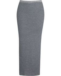 Miss Circle New York - Westlyn & Lyocell Jersey Striped Midi Skirt - Lyst
