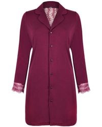 Oh!Zuza - Poem Short Button-Down Nightshirt – Wine - Lyst