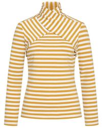 Marianna Déri - Shirt With Twist Collar-Mustard - Lyst