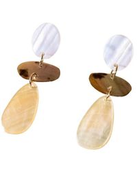 LIKHÂ - Tricolor Raindrop Mother-Of-Pearl Earrings - Lyst