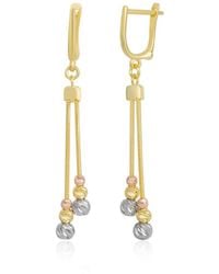 Spero London - Dorissa Sterling Drop Earring Multicolour Beads - Lyst