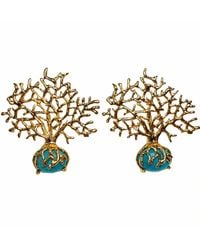 By Ozge - Roots Of Serenity Natural Tree Of Life Plated Earrings - Lyst