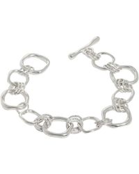 Janus Edinburgh - Forth Irregular Square Sterling Link Bracelet - Lyst