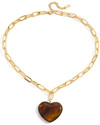 Olivia Le - Livy Paper Clip Tortoise Heart Necklace - Lyst