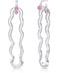 Karen Kriegel - Wavy Earrings With Glass Link - Lyst
