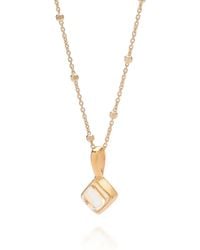 Nellou Jewellery - Diamond Citrine Necklace Birthstone November Plated Sterling - Lyst