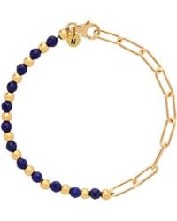 Nellou Jewellery - Lapis Gem Shine Bracelet Plated Sterling - Lyst