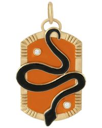 Artisan - Diamond Snake Enamel Pendant - Lyst