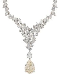 LÁTELITA London - Neutrals Lydia Statement Necklace Moissanite - Lyst