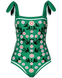 Jessie Zhao New York - Midnight Bloom Reversible One-Piece Swimsuit - Lyst