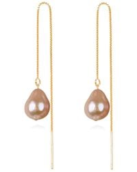 Ninemoo - Sweet Hue Pearl Threader Earrings - Lyst